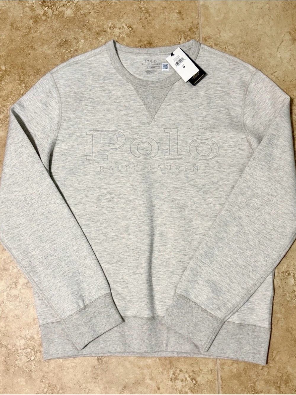 Polo by Ralph Lauren Light Heather Gray Crewneck Sweatshirt
